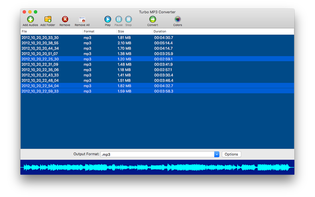 Audio Conversion Software Screenshot