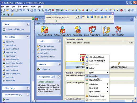 TurboDemo Professional, Presentation Software Screenshot