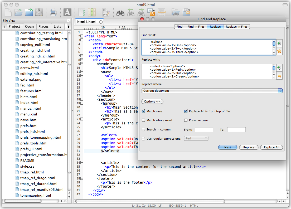 HTML Editor Software Screenshot