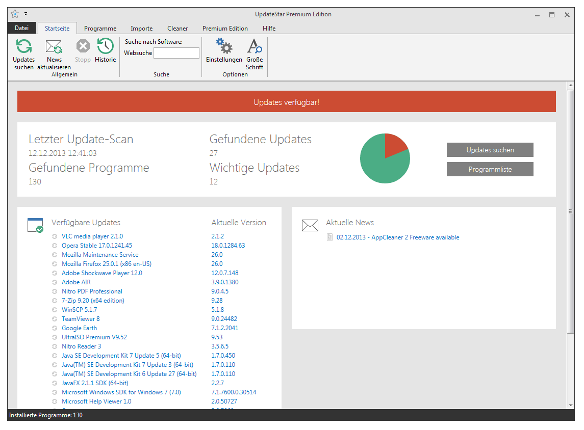 UpdateStar Premium Edition, Security Software Screenshot