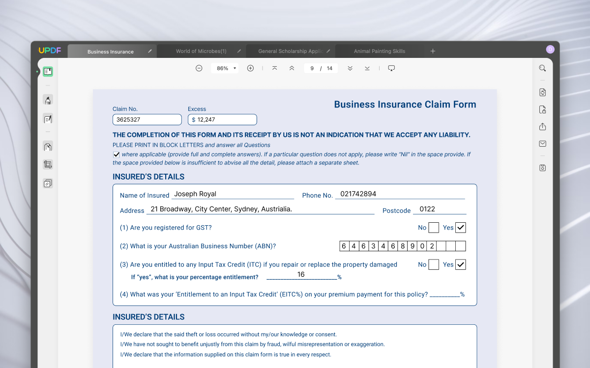 PDF Utilities Software, UPDF PDF Editor Screenshot