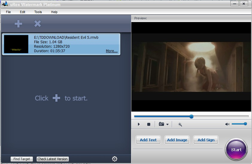 uRex Videomark Platinum Screenshot