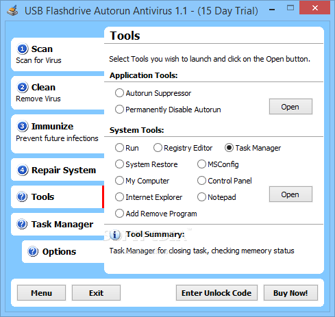 Antivirus Software, USB Flash Drive Autorun Antivirus Screenshot