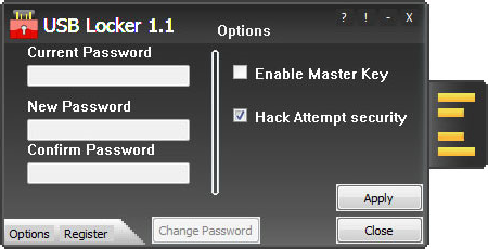 USB Locker, Hard Drive / USB Security Software Screenshot