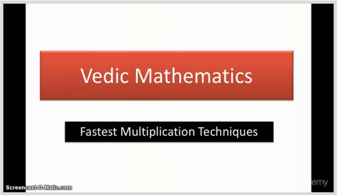 Vedic Multiplication - Fastest and Easiest techniques Screenshot