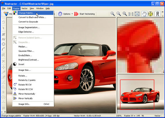Vextractor, Vector Drawing Software Screenshot