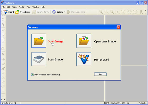 Vector Drawing Software, Vextractor Screenshot