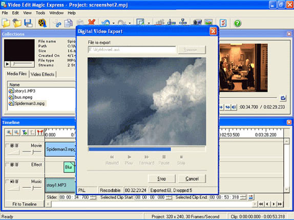 Video Edit Magic Express, Video Editing Software Screenshot