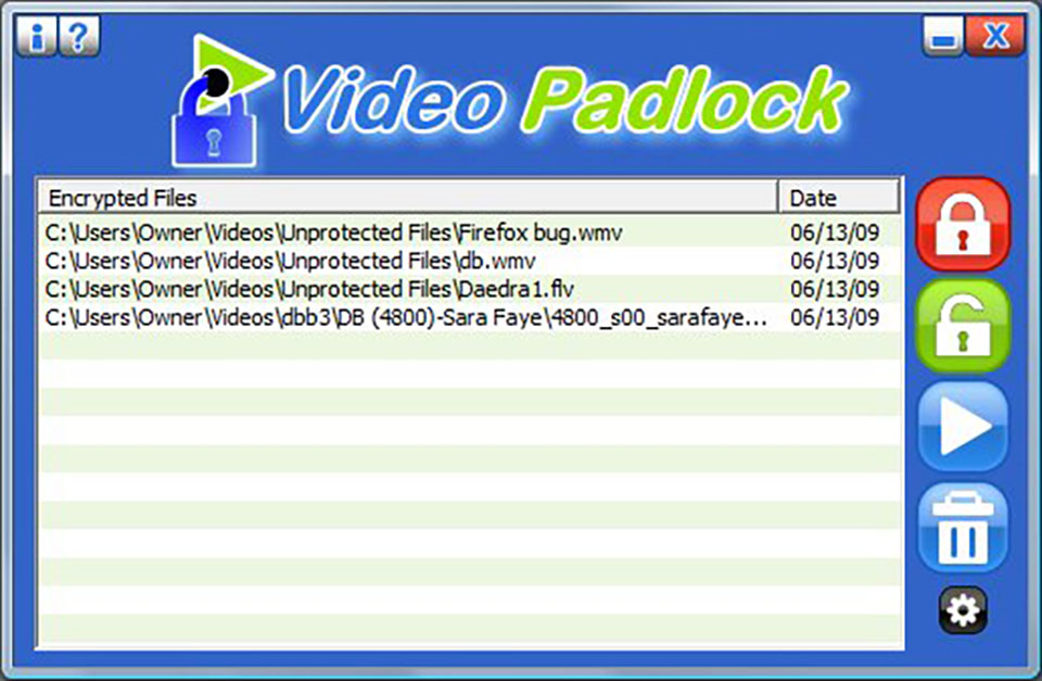 Video Padlock Screenshot