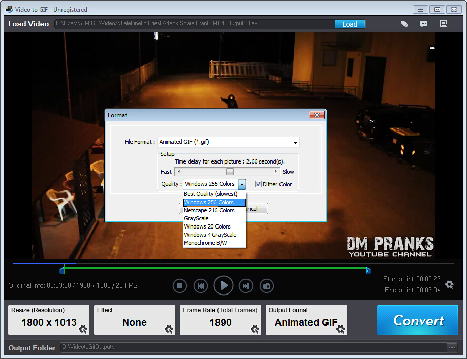 Video to GIF, Video Software Screenshot