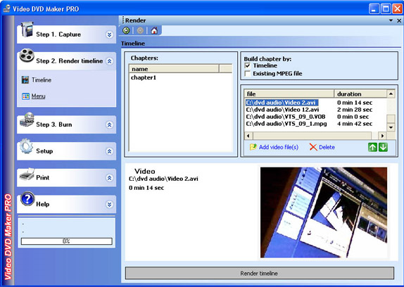 VideoDVDMaker PRO, DVD Authoring Software Screenshot