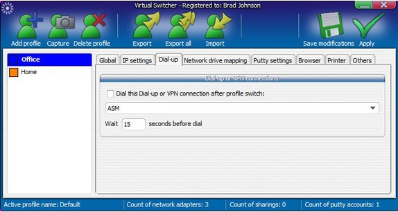 Virtual Switcher, Network Connectivity Software Screenshot