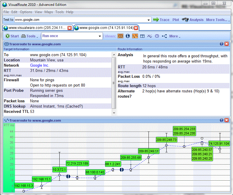 Network Connectivity Software Screenshot