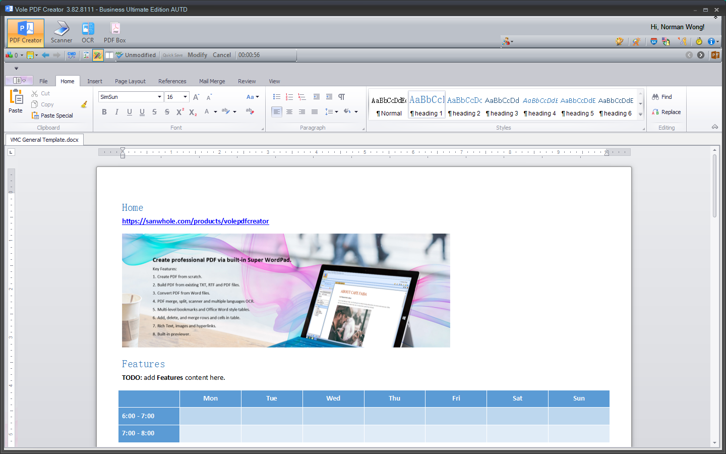 Business & Finance Software, Vole PDF Creator Screenshot