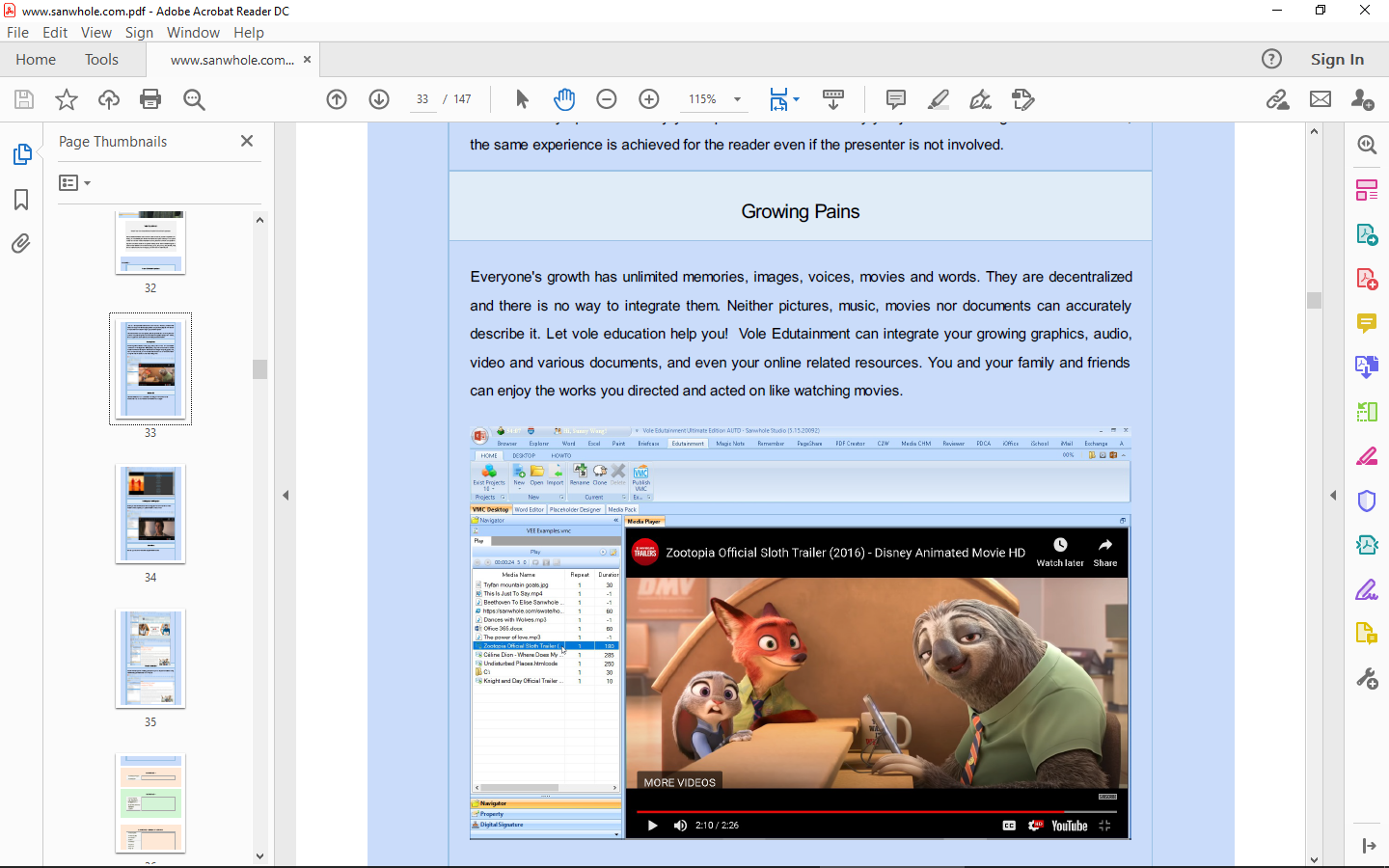 Vole PDF Creator, PDF Utilities Software Screenshot