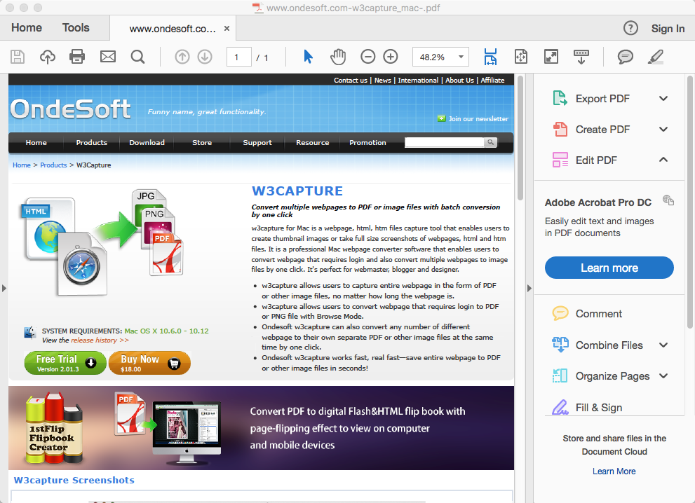 Screenshot Software, W3capture Screenshot