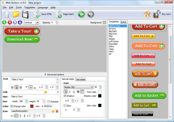 HTML Widget Software Screenshot