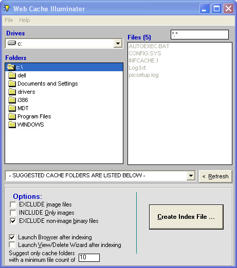 Web Cache Illuminator, Activity Monitoring Software Screenshot