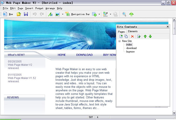 Web Page Maker Screenshot