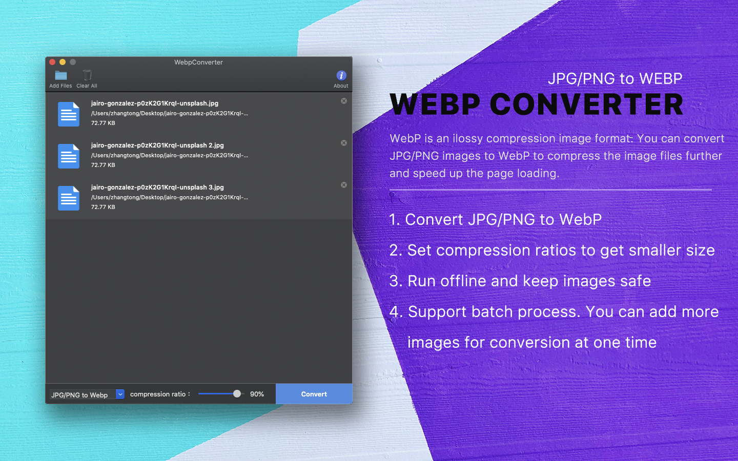 WebP Converter - AnyWebP Screenshot