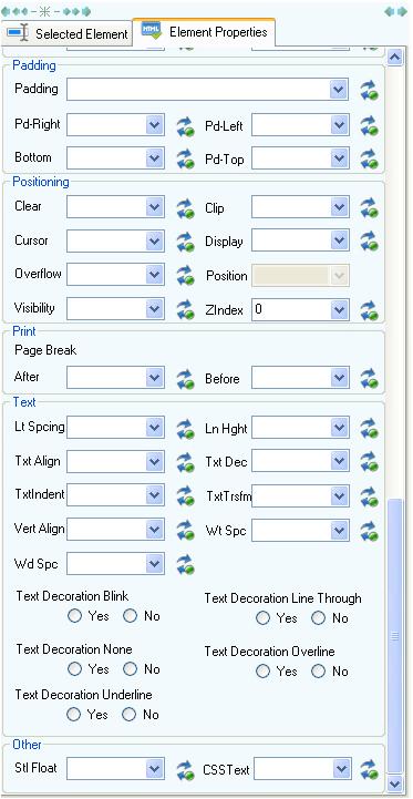 HTML Editor Software, Website Styler Screenshot