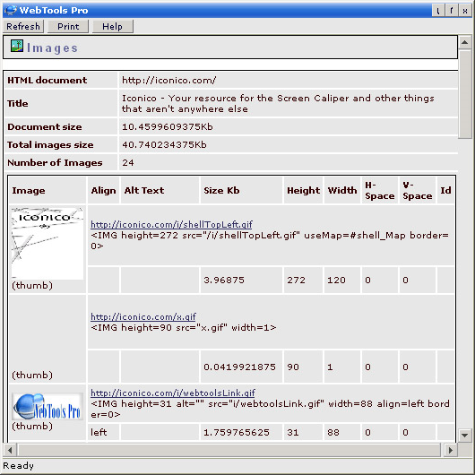 WebTools Pro, HTML Compatibility Software Screenshot