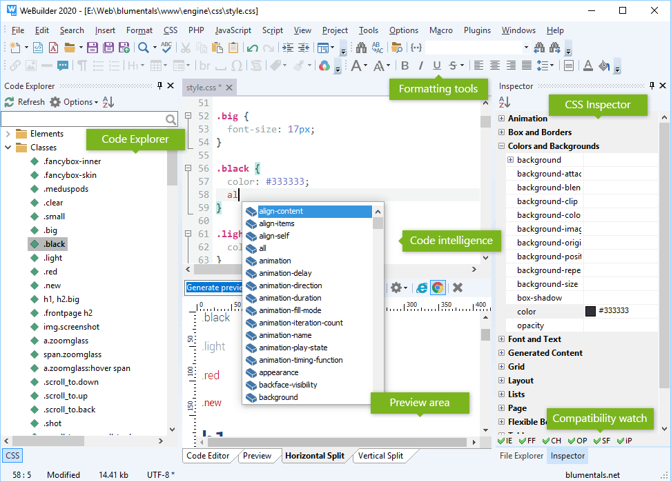 WeBuilder 2020, Development Software Screenshot