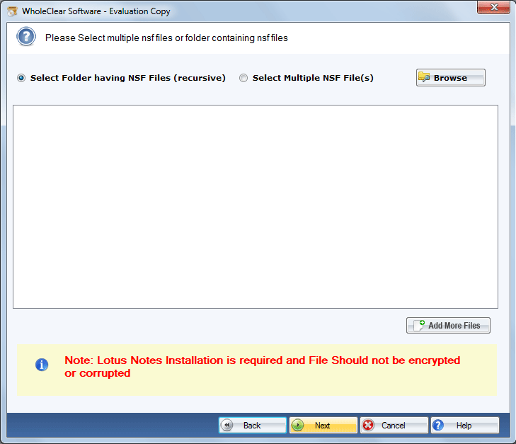 WholeClear NSF To PST Converter Screenshot