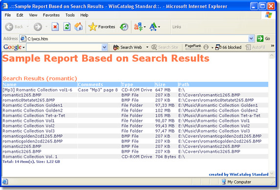 Cataloging Software, WinCatalog 2015 Personal Screenshot