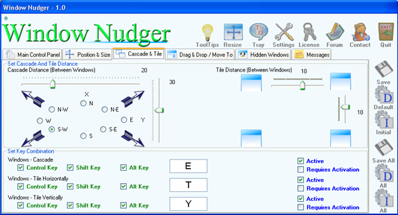 Window Nudger, Desktop Enhancements Software Screenshot