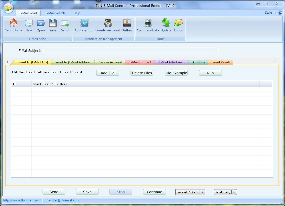 TLN Email Sender Professional Edition Bulk Mailer Software for