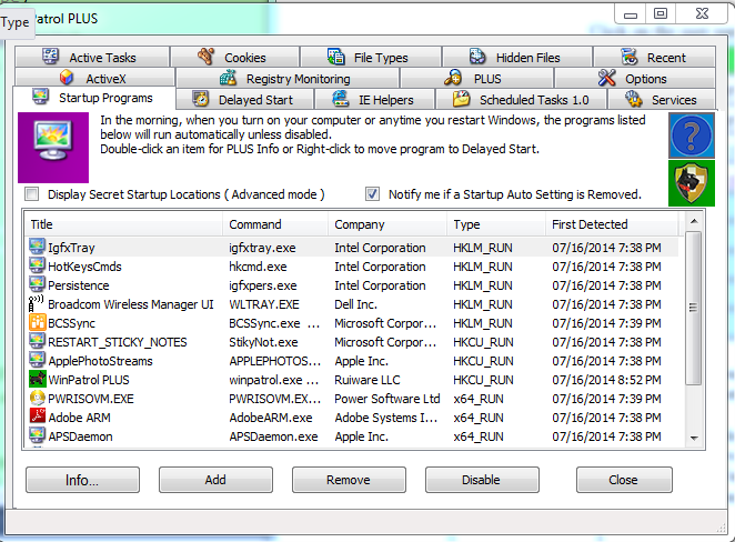 WinPatrol Ultimate Bundle, General Security Software Screenshot