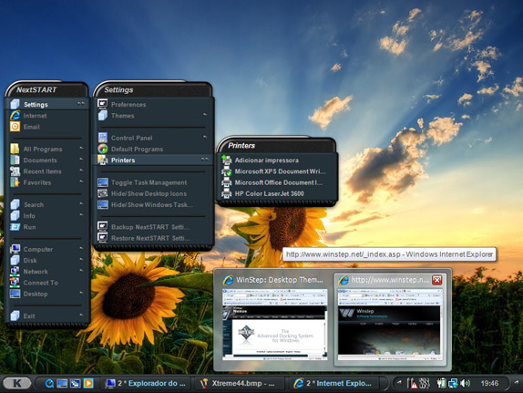 Winstep Xtreme, Desktop Customization Software Screenshot