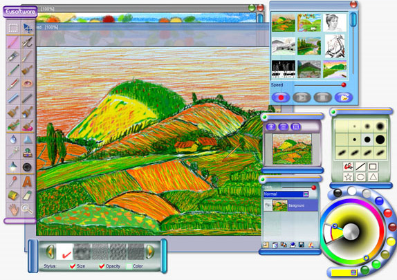 Wizardbrush, Art Technique Software Screenshot