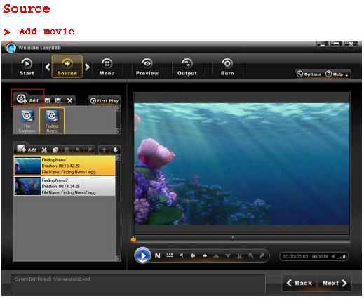 DVD Authoring Software Screenshot