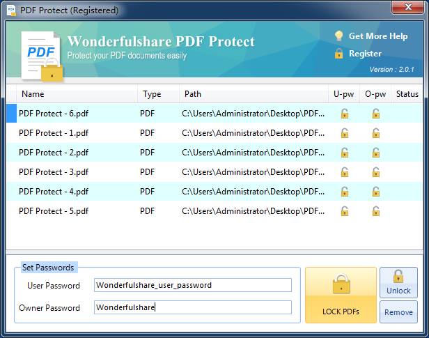 Pds Pretec Wonderfulshare PDF Protect Pro - PDF Utilities Software for PC