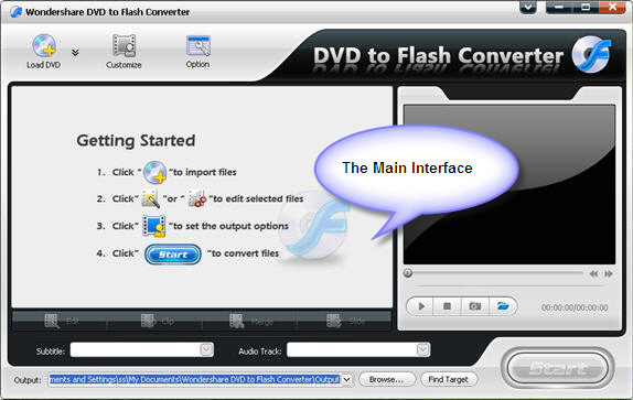 Wondershare DVD to Flash Converter Screenshot