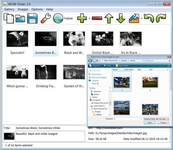WOW Slider Unlimited Website License, Development Software Screenshot