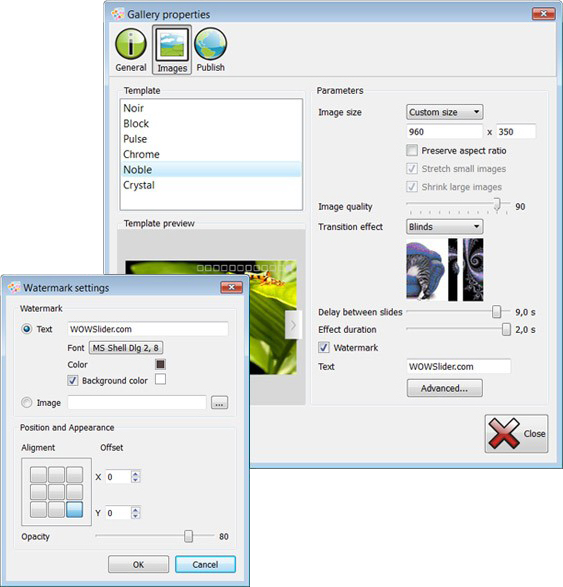 WOW Slider Unlimited Website License, Development Software, Website Builder Software Screenshot