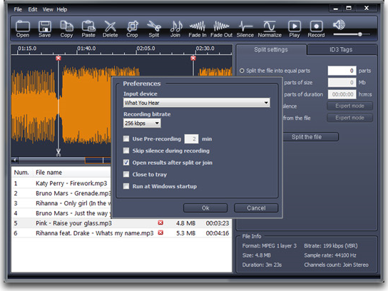 windows audio trimmer