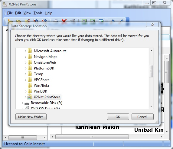 X2Net PrintStore, Printing Software Screenshot