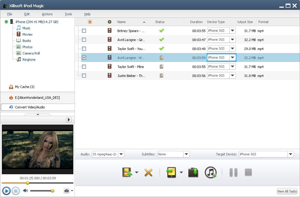 Xilisoft iPod Magic, Audio Software Screenshot