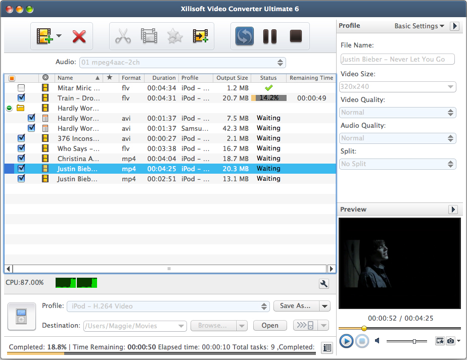 Xilisoft Video Converter Ultimate, Video Software Screenshot