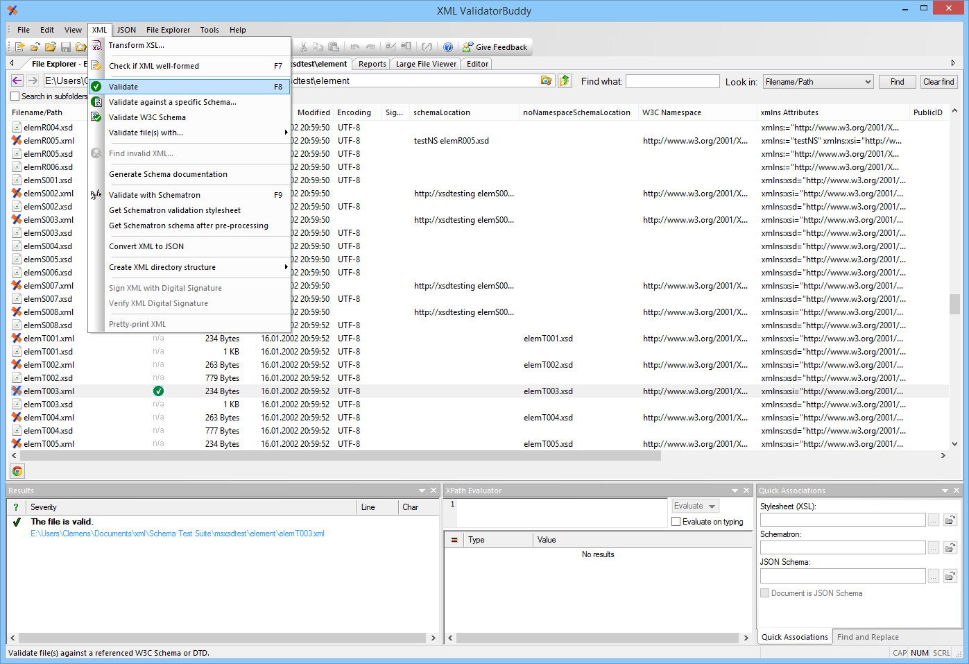 Development Software, XML ValidatorBuddy Screenshot