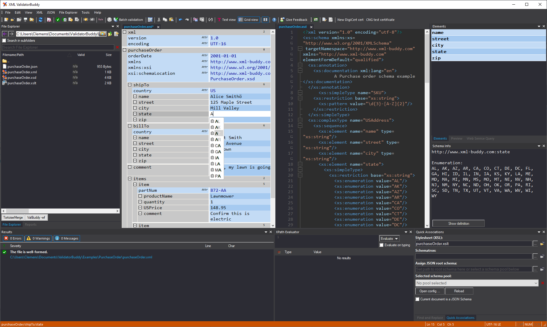 Development Tools Software, XML ValidatorBuddy Screenshot