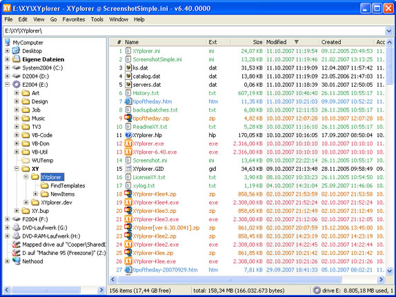 File Management Software, XYplorer Screenshot