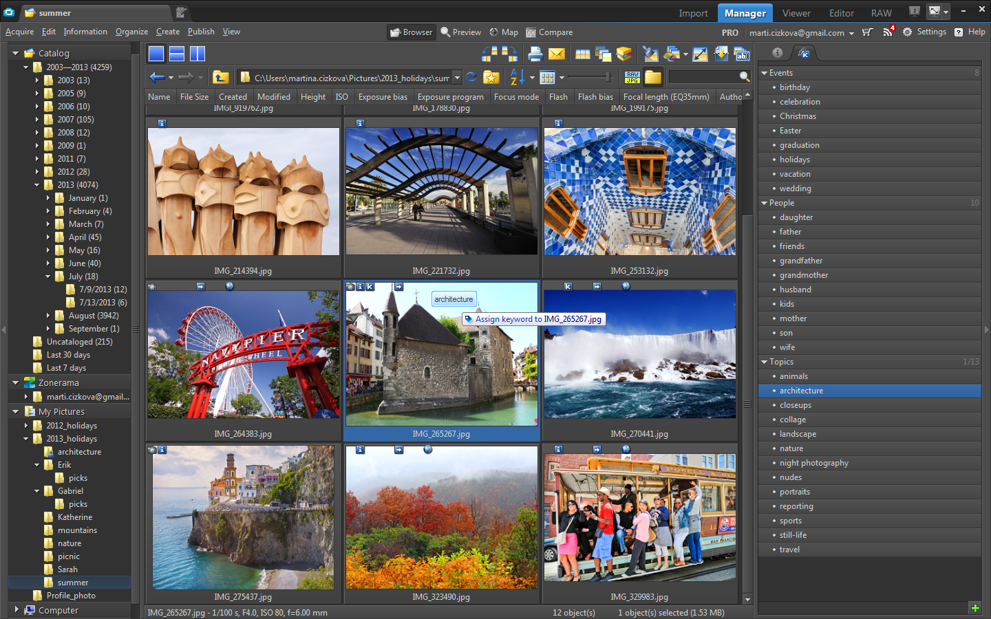 Photo Editing Software, Zoner Photo Studio 16 PRO Screenshot
