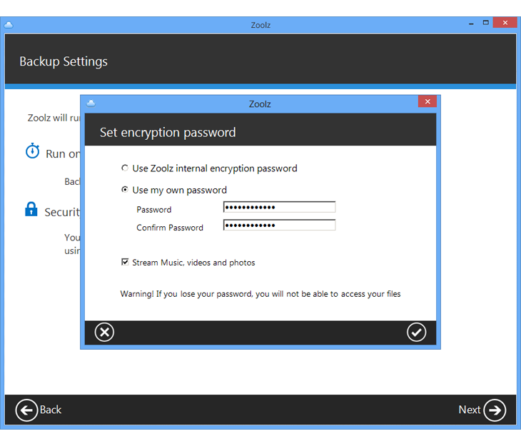 Security Software, Backup Cloud Software Screenshot